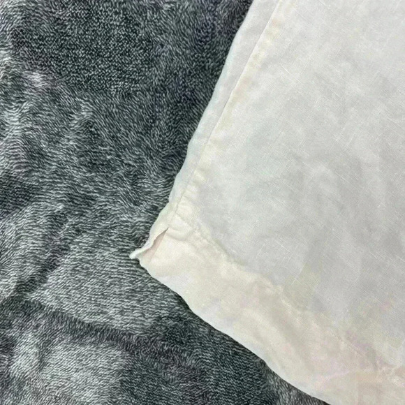 Bryn Walker Linen Pants Wide Leg Pull On Buttons Light Pink Size M Made In USA - Picture 13 of 14